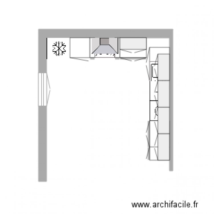 Cuisine loft. Plan de 0 pièce et 0 m2