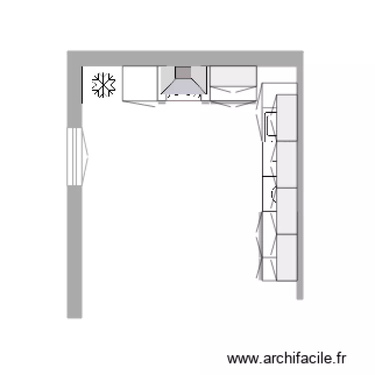Cuisine loft. Plan de Cuisine loft. Plan de