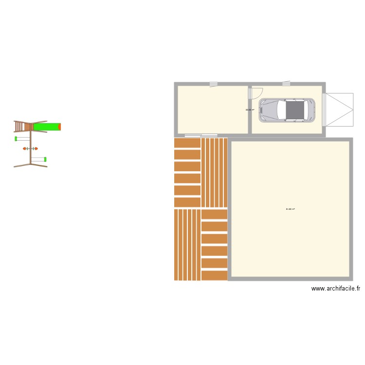 Extension Garage . Plan de 0 pièce et 0 m2