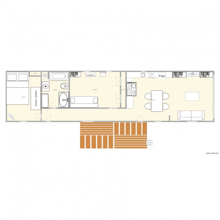 Maison mobile avant réno. Plan de 0 pièce et 0 m2