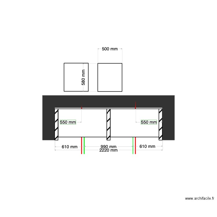 Placard entrée loft. Plan de 0 pièce et 0 m2