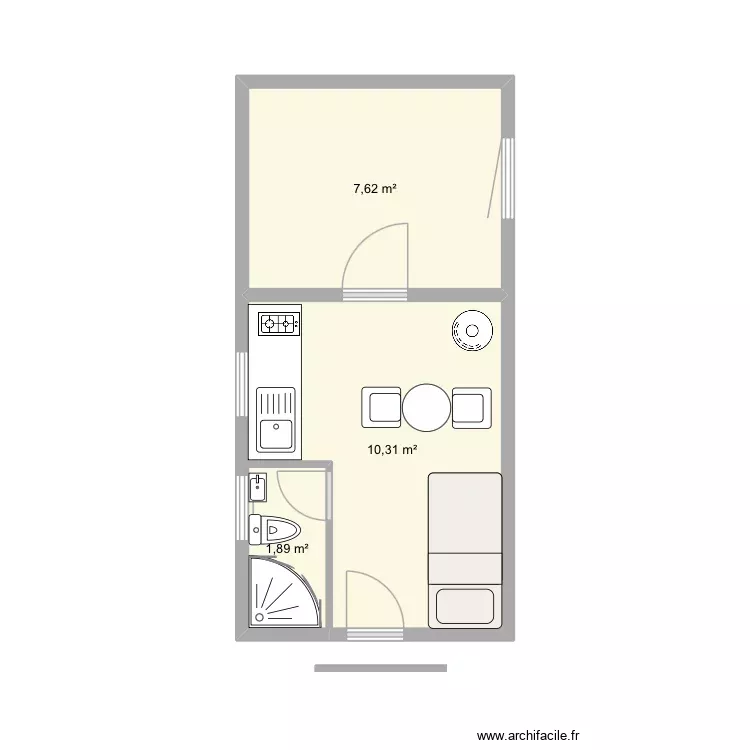 Aristide’s tiny house. Plan de 3 Pièces et 20 m² Aristide’s tiny house. Plan de 3 Pièces et 20 m²