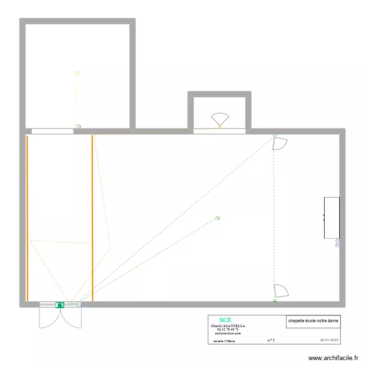 plan chapelle &eacute;cole notre dame. Plan de 