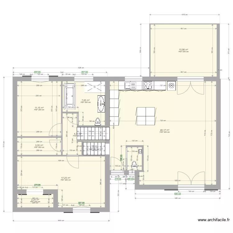 maussane 1 rdc sdbain2 terrasse verand9.. Plan de 