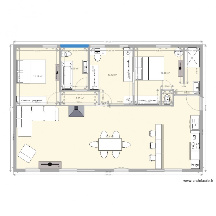 Maison phenix perso avec meubles 5 coha. Plan de 0 pièce et 0 m2