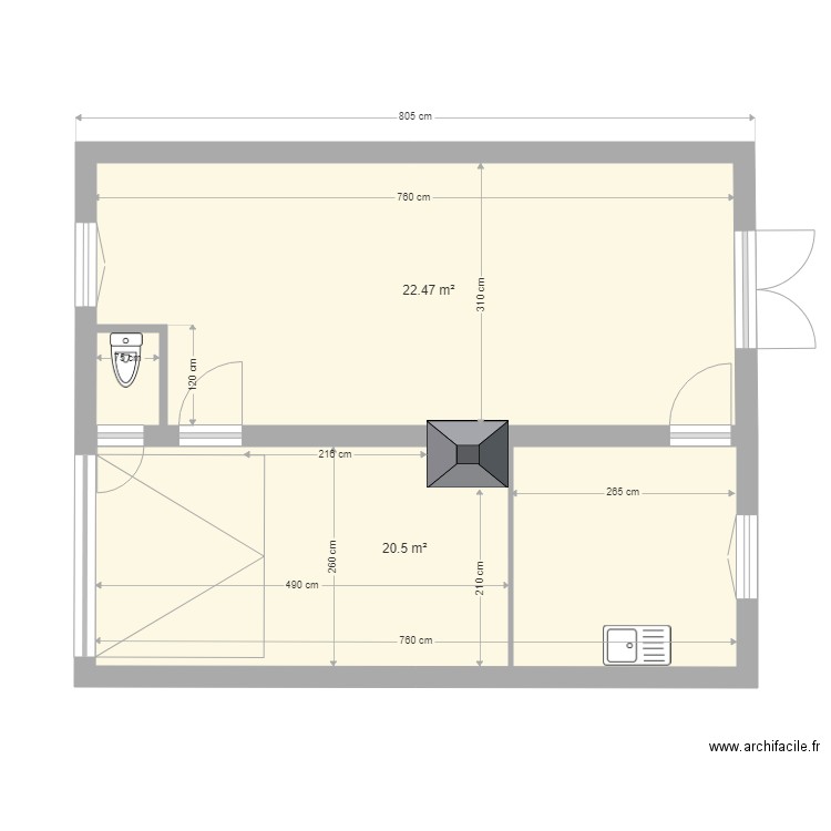 plan actuel. Plan de 0 pièce et 0 m2