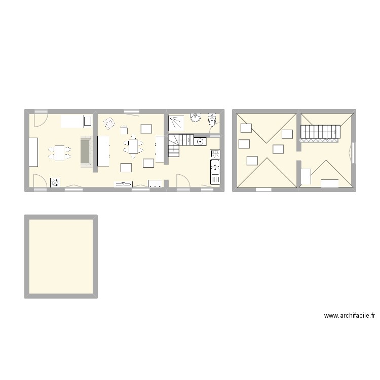 QUEND. Plan de 4 pièces et 38 m2