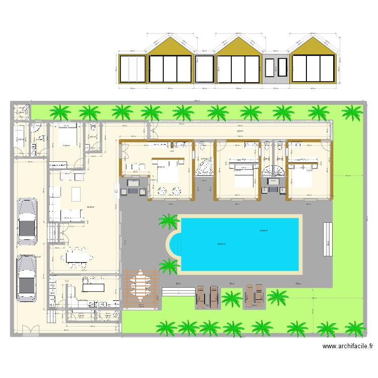 20 X 30 - 2. Plan de 19 pièces et 549 m2