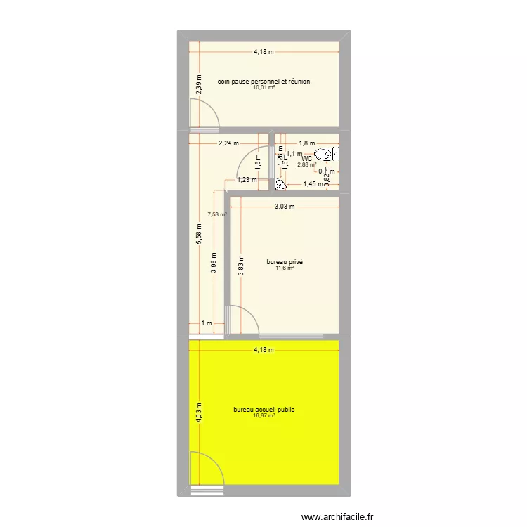 plan lc2 après travaux. Plan de 5 et 49 m² plan lc2 après travaux. Plan de 5 et 49 m²