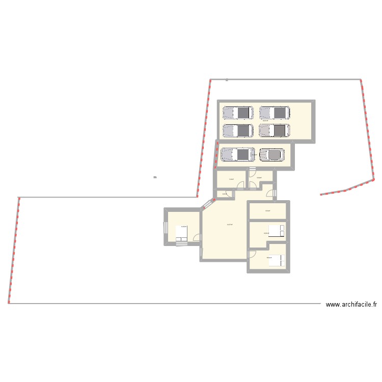 Bréal sous Montfort. Plan de 10 pièces et 178 m2