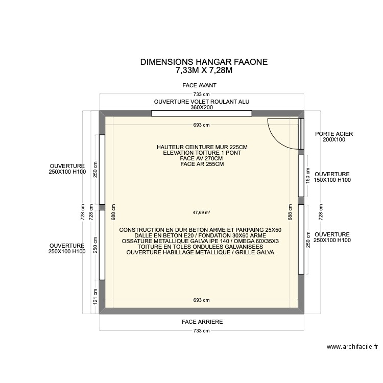 HANGAR FAAONE. Plan de 0 pièce et 0 m2
