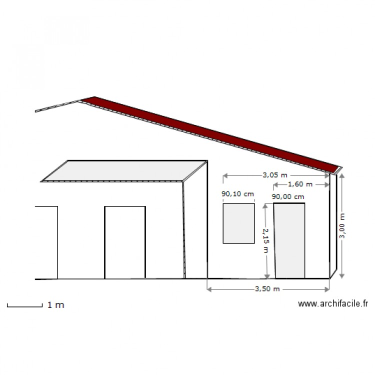  Facade Sud  apres travaux. Plan de 0 pièce et 0 m2