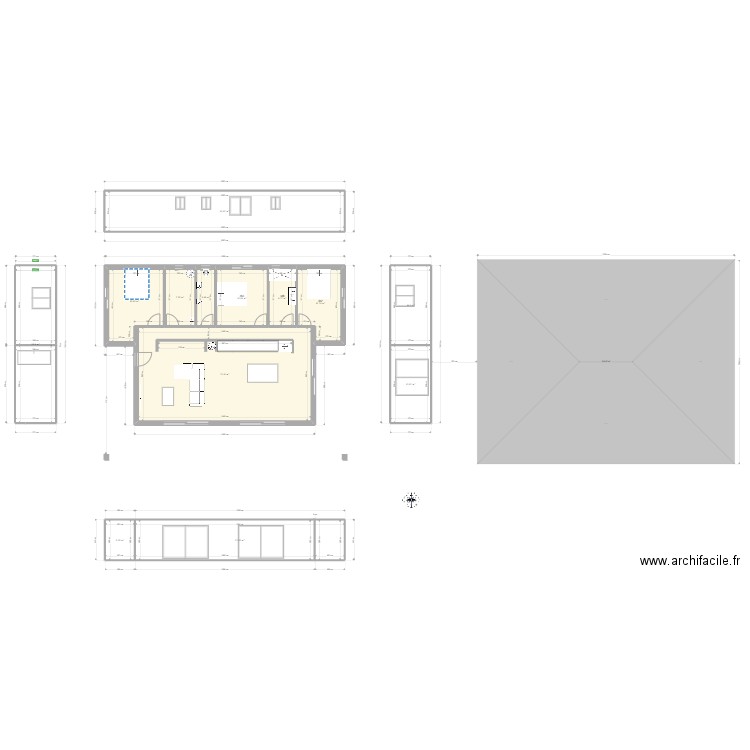 plan maison 2. Plan de 13 pièces et 273 m2