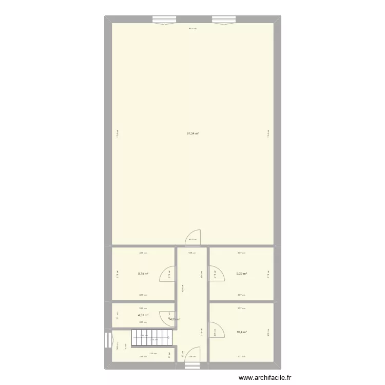 BARDEZ R+2 OLORON . Plan de 