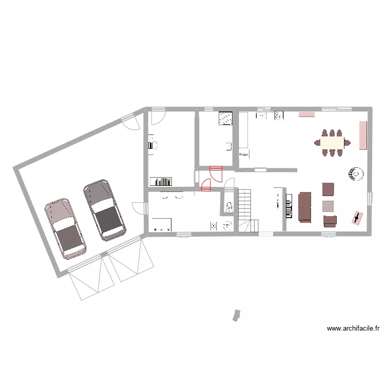 Maison. Plan de 