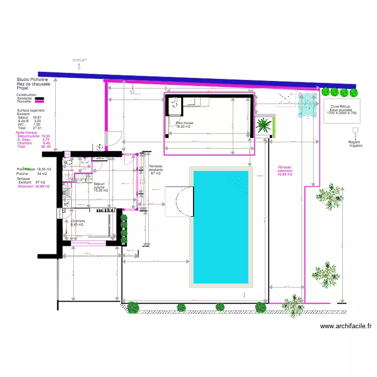 Studio Picholine Projet  08 18 . Plan de 