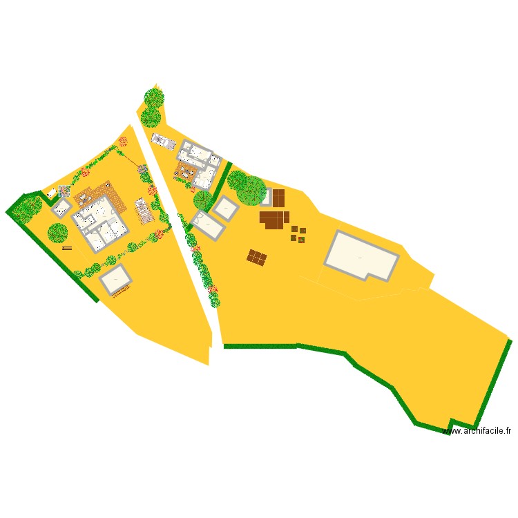 Dernière idée orientation diff. Plan de 16 pièces et 228 m2