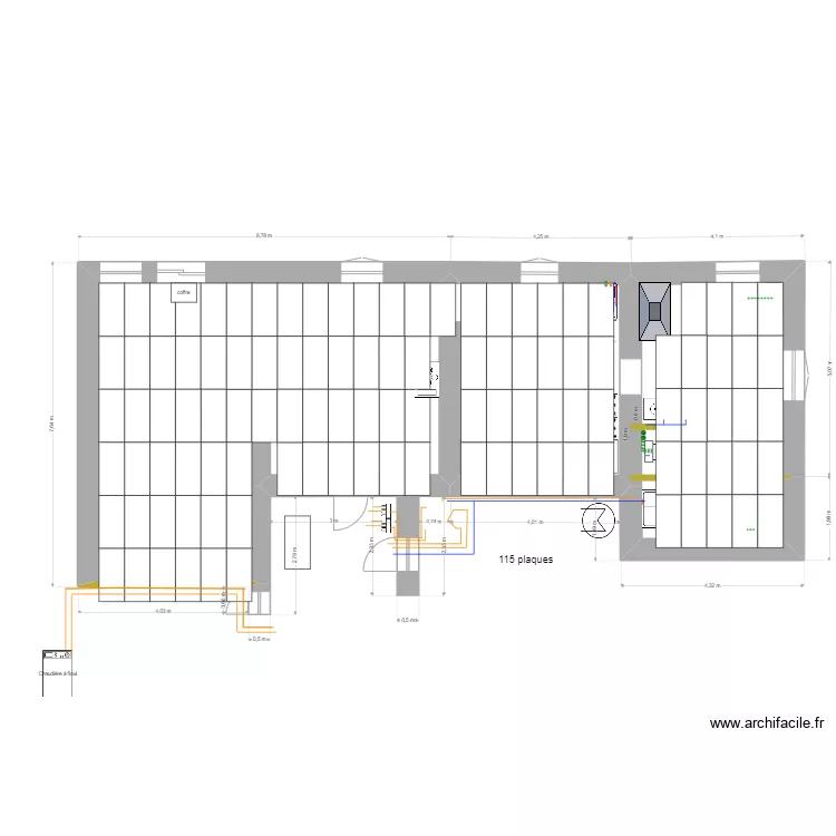plaques poly 115. Plan de 