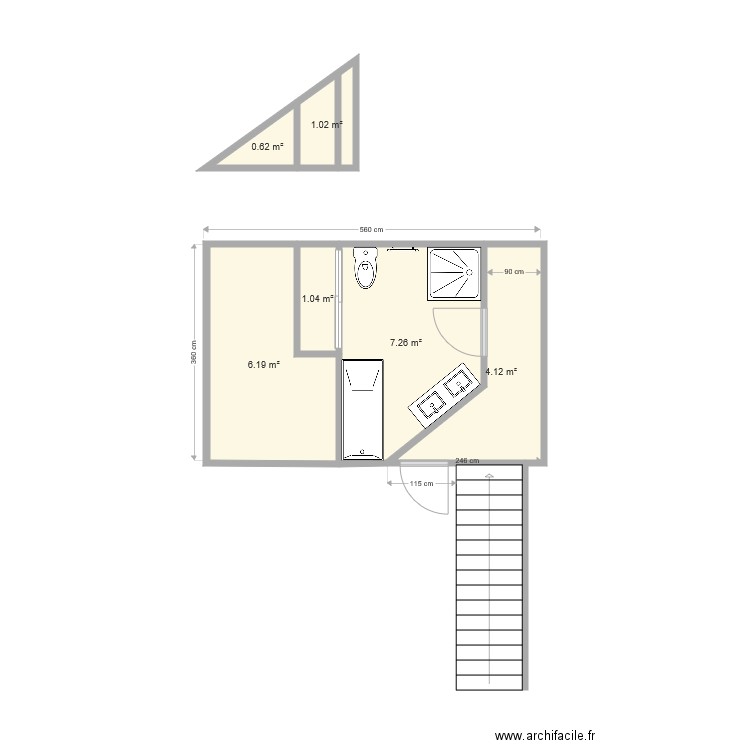 SDB V6. Plan de 0 pièce et 0 m2