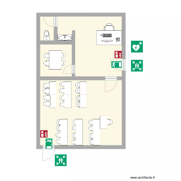 Salle 3. Plan de 