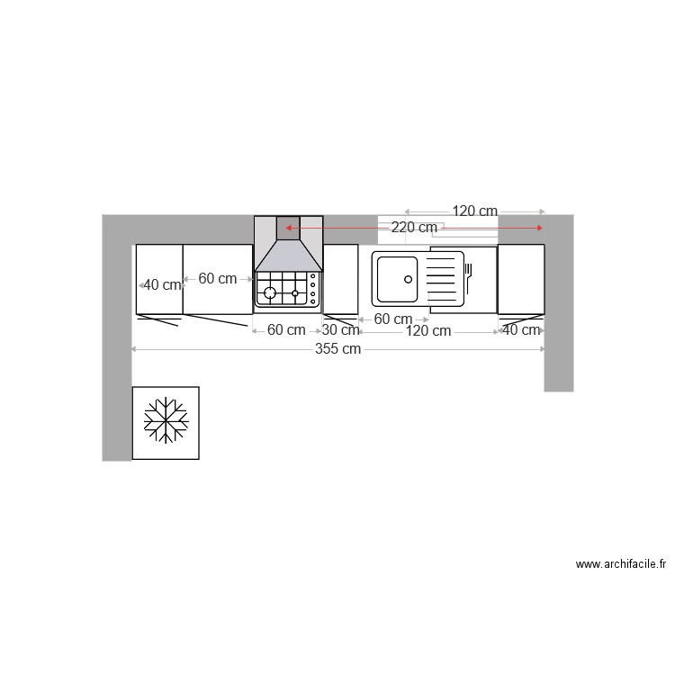 cuisine cabanon. Plan de 0 pièce et 0 m2