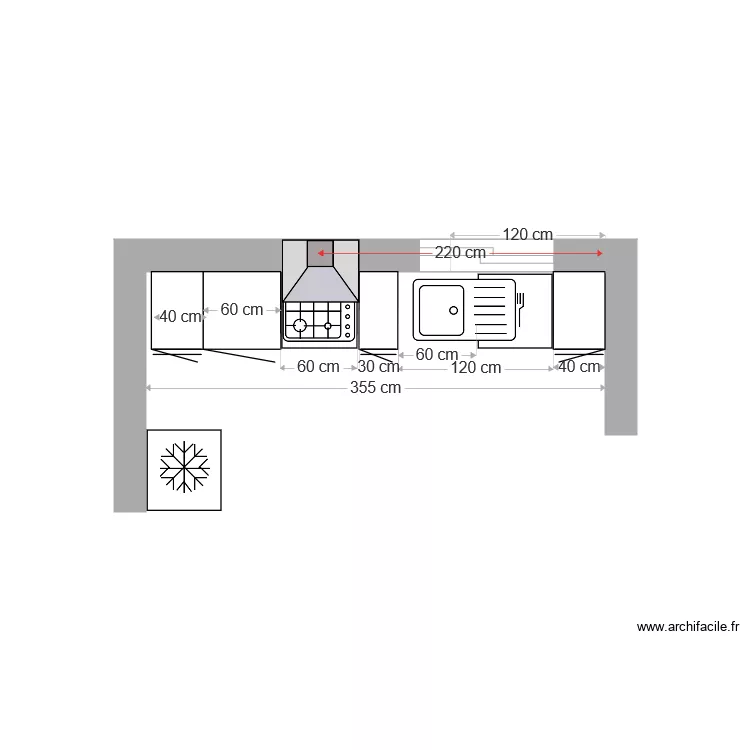 cuisine cabanon. Plan de cuisine cabanon. Plan de