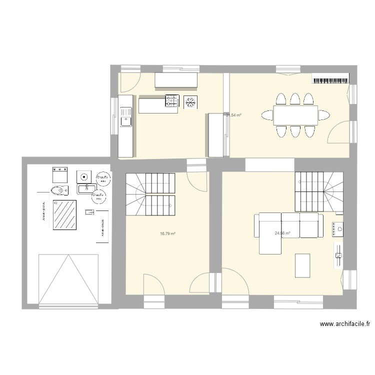 sausseyRDCprojet3. Plan de 0 pièce et 0 m2