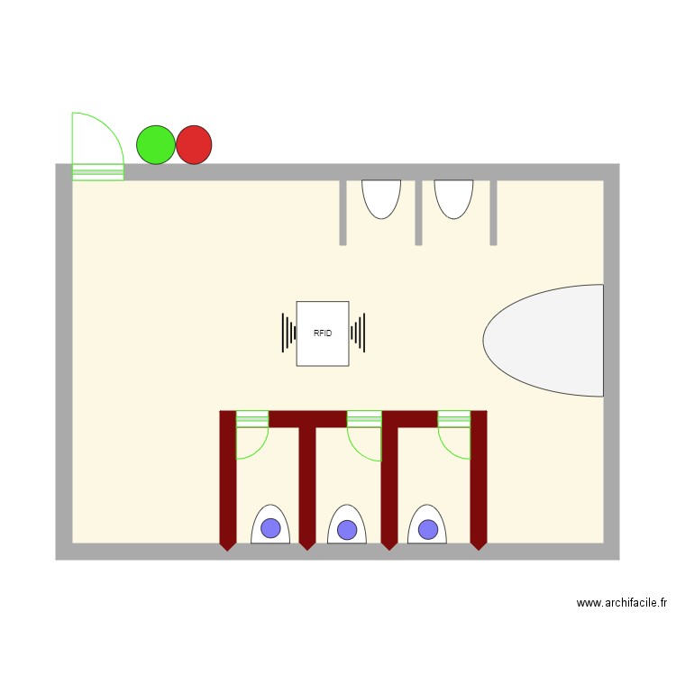 Toilette. Plan de 0 pièce et 0 m2