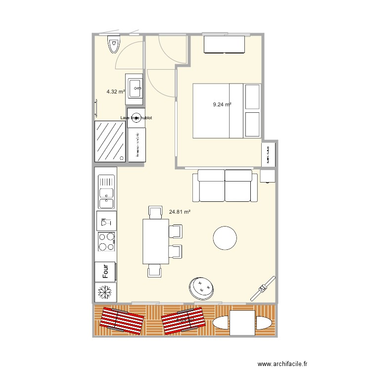 Heol finale sdb wc. Plan de 0 pièce et 0 m2