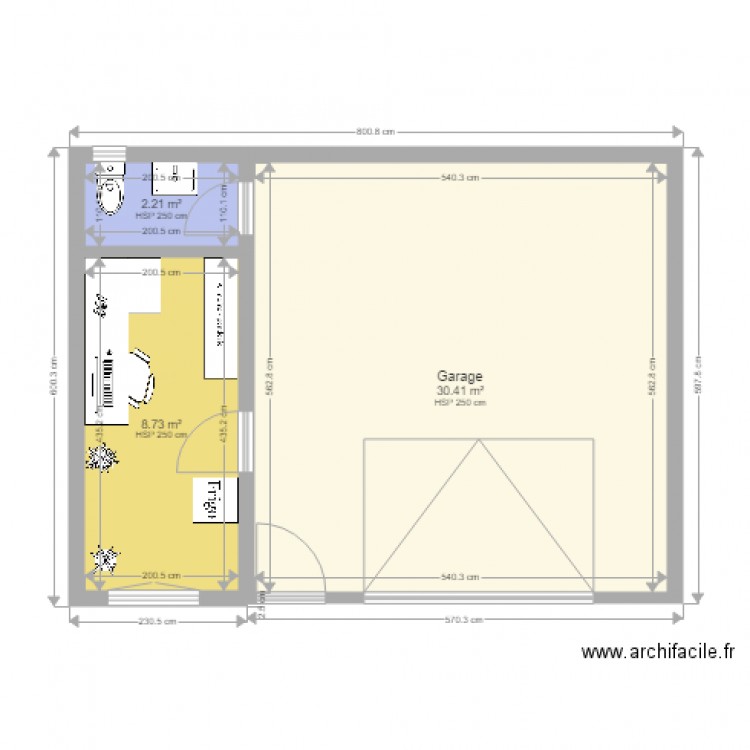 garage. Plan de 0 pièce et 0 m2