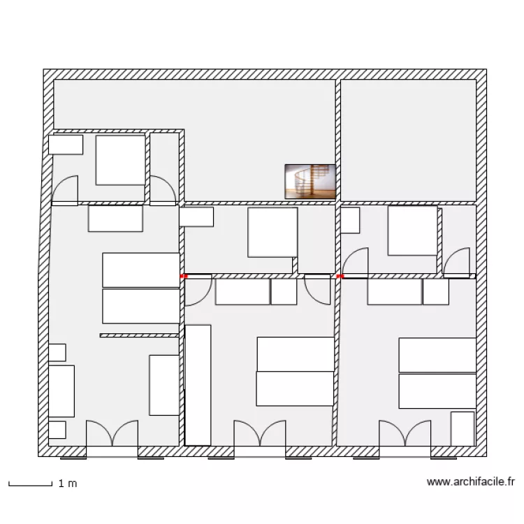gite bas de maison. Plan de 
