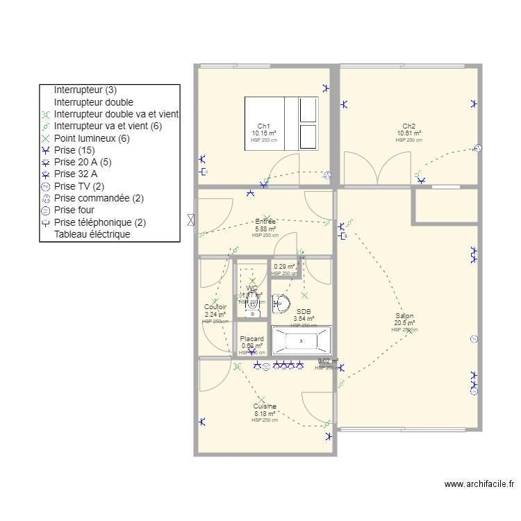 appartement Claude et Chantal. Plan de 0 pièce et 0 m2