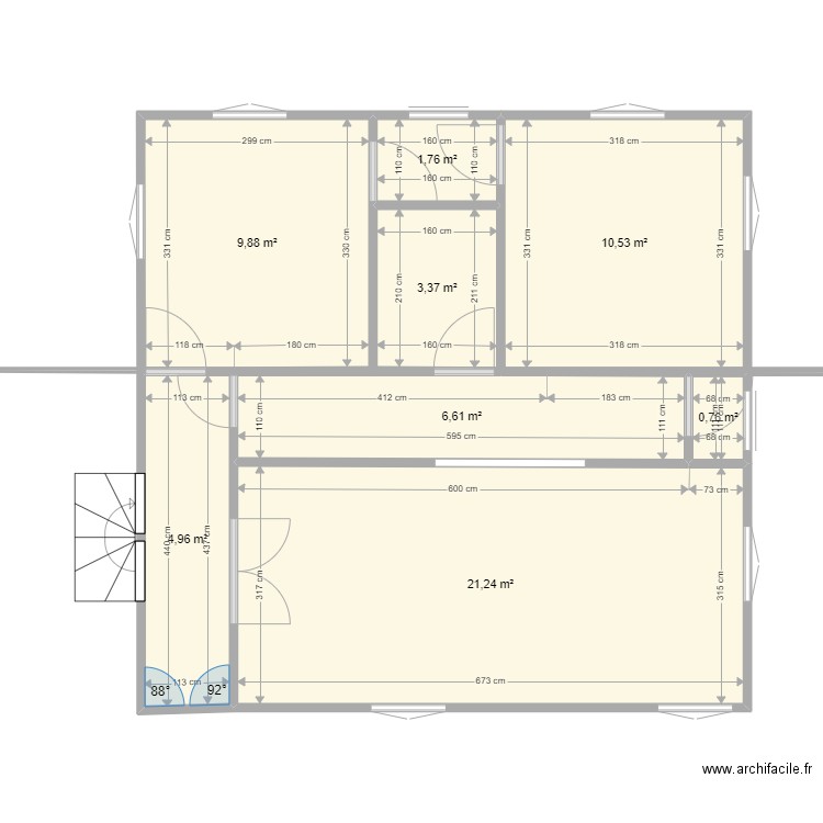 terrasson1. Plan de 8 pièces et 59 m2