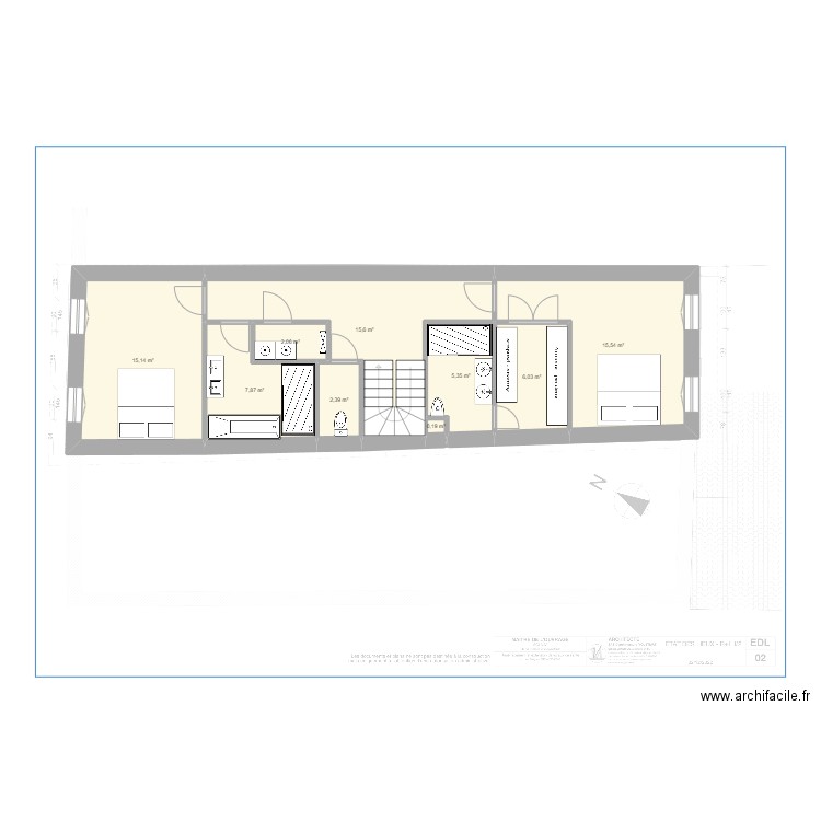 R+1. Plan de 0 pièce et 0 m2