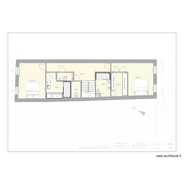 R+1. Plan de R+1. Plan de