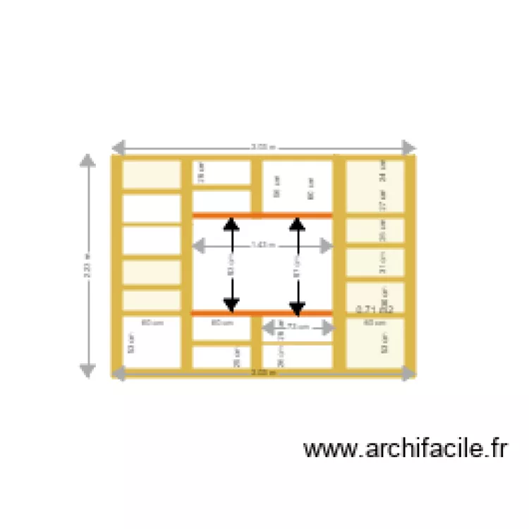 Biblioth&egrave;que. Plan de 
