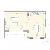 Am&eacute;nagement pi&egrave;ce de vie sans angle V2