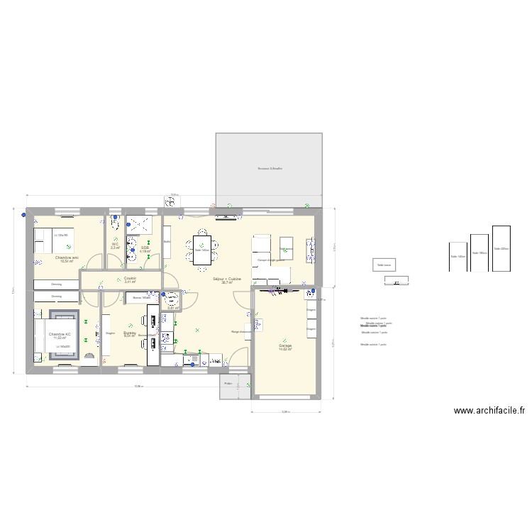 Ma maison 2. Plan de 9 pièces et 95 m2