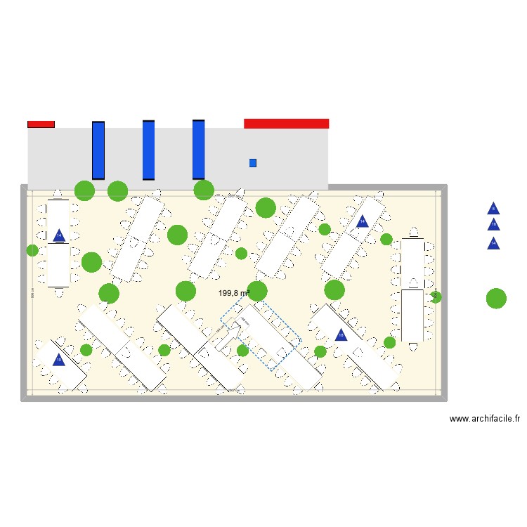 Mariage plan table. Plan de 1 pièce et 200 m2