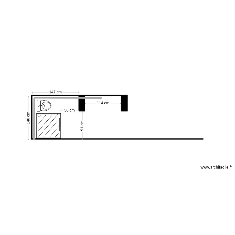 nouvelle sdb renard. Plan de 0 pièce et 0 m2