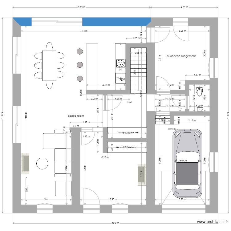 Falaën rdc final. Plan de 0 pièce et 0 m2