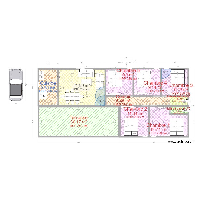 mathieu 2. Plan de 11 pièces et 122 m2