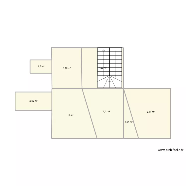 Appart Montorgeuil. Plan de 