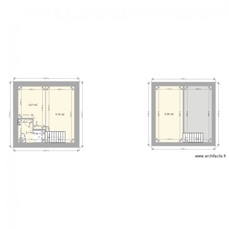 demi etage. Plan de 0 pièce et 0 m2