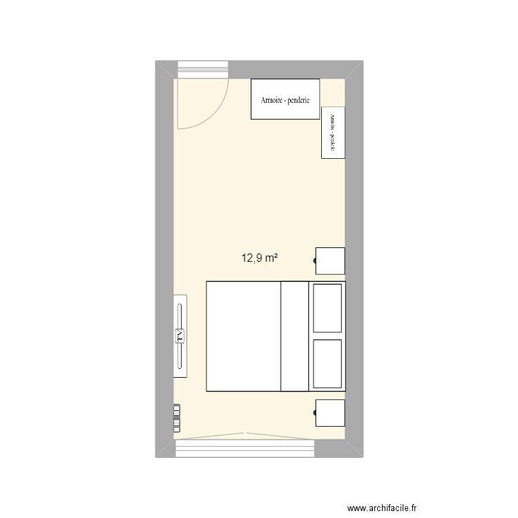 Ch1. Plan de 1 pièce et 13 m2