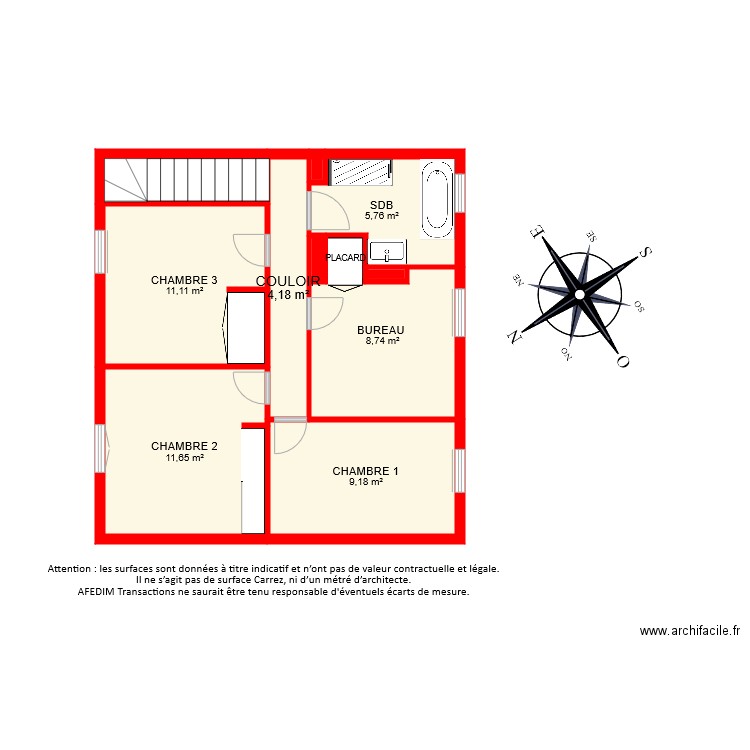 BI 6888 ETAGE. Plan de 0 pièce et 0 m2