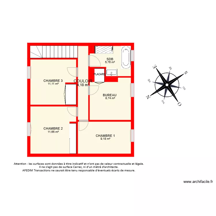 BI 6888 ETAGE. Plan de 