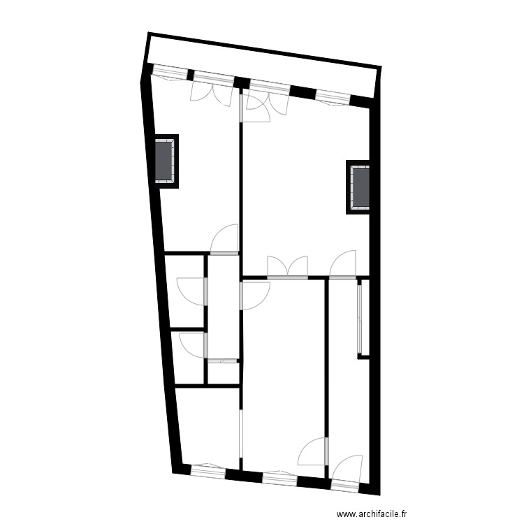 Plan Appart Clerc. Plan de 11 pièces et 69 m2