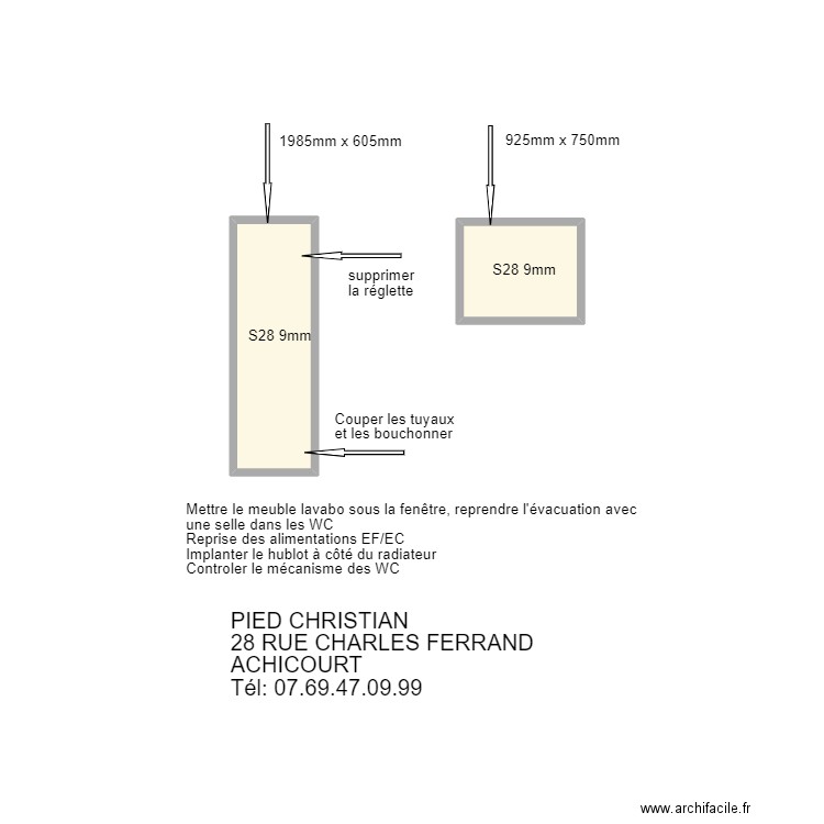 PDCH PIED ACHICOURT SAV. Plan de 0 pièce et 0 m2