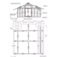 vue poulailler face avant et vue de dessus